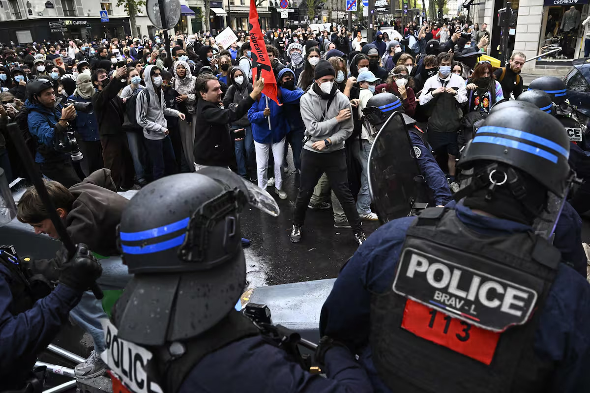 Francia: Una sola lucha estudiantes y trabajadores para conquistar todas nuestras demandas y derrotar al gobierno burgués de Macron